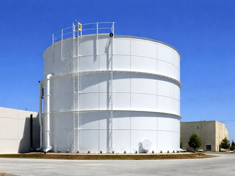 Water storage tank system supporting data center cooling and fire protection in the Western United States