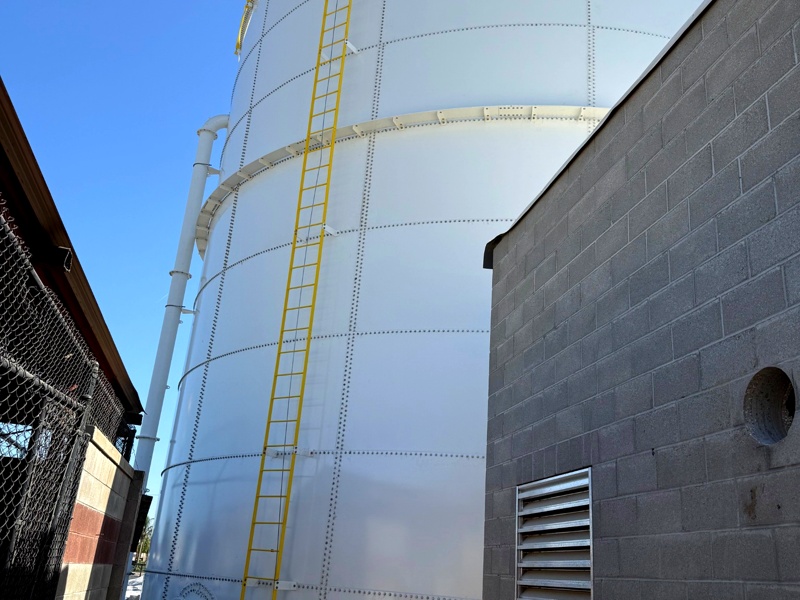 Fire protection water storage tank designed for NFPA compliance in the Western United States