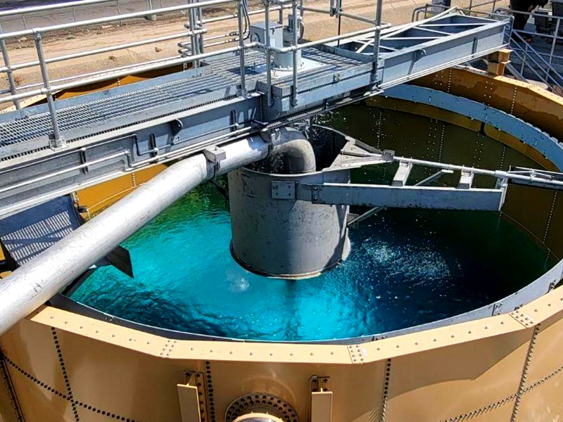 Industrial wastewater treatment tank system used for water processing and environmental applications in the Western United States